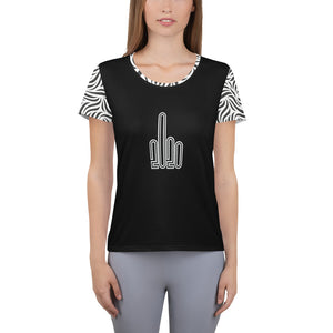 F*ck 2020 - Black and White Pattern - Women's Athletic T-shirt