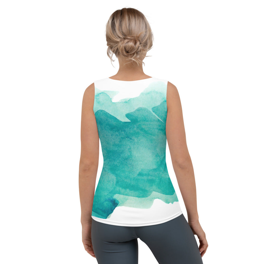 Turquoise Watercolor - Tank Top
