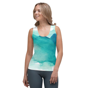 Turquoise Watercolor - Tank Top