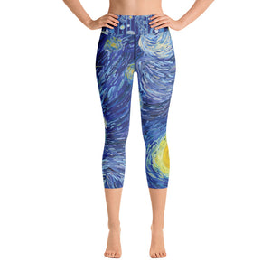 Starry Night - Yoga Capri Leggings