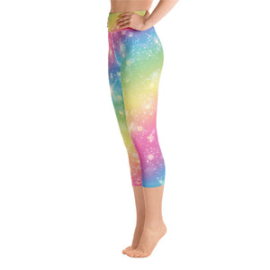 Sparkly Rainbow - Yoga Capri Leggings