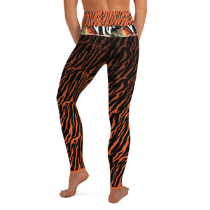 Orange and Black Tiger - Yoga Leggings