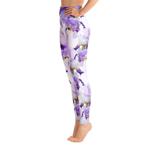 Watercolor Irises - Yoga Leggings