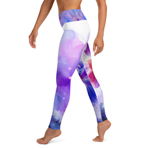 Purple Butterfly Splash - Yoga Leggings