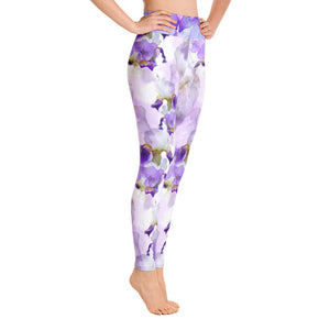 Watercolor Irises - Yoga Leggings