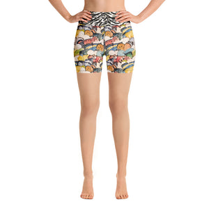 Watercolor Butterflies - Yoga Shorts
