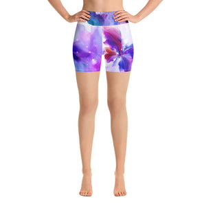 Watercolor Butterfly Spash - Yoga Shorts