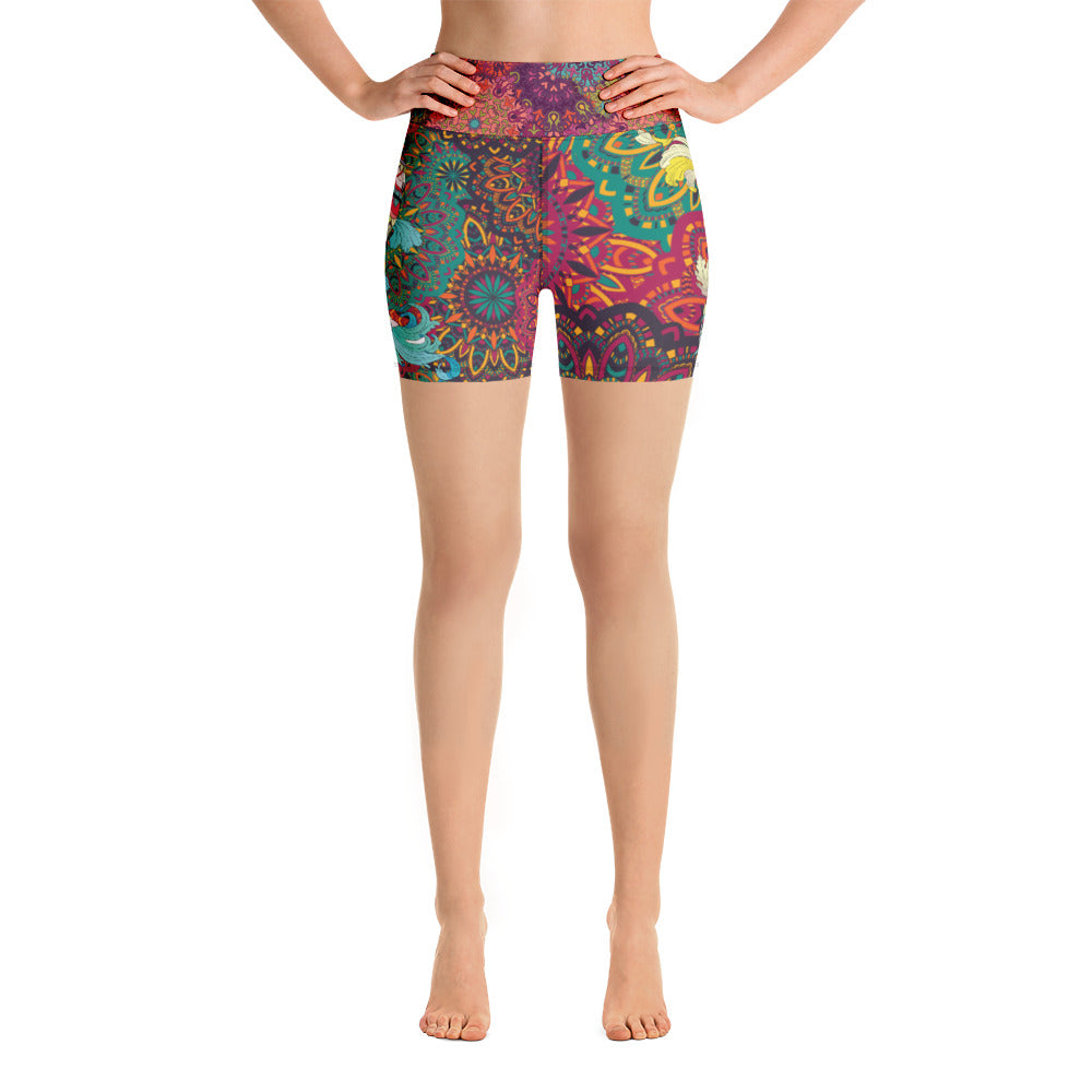 Mandala Koi Fish - Yoga Shorts