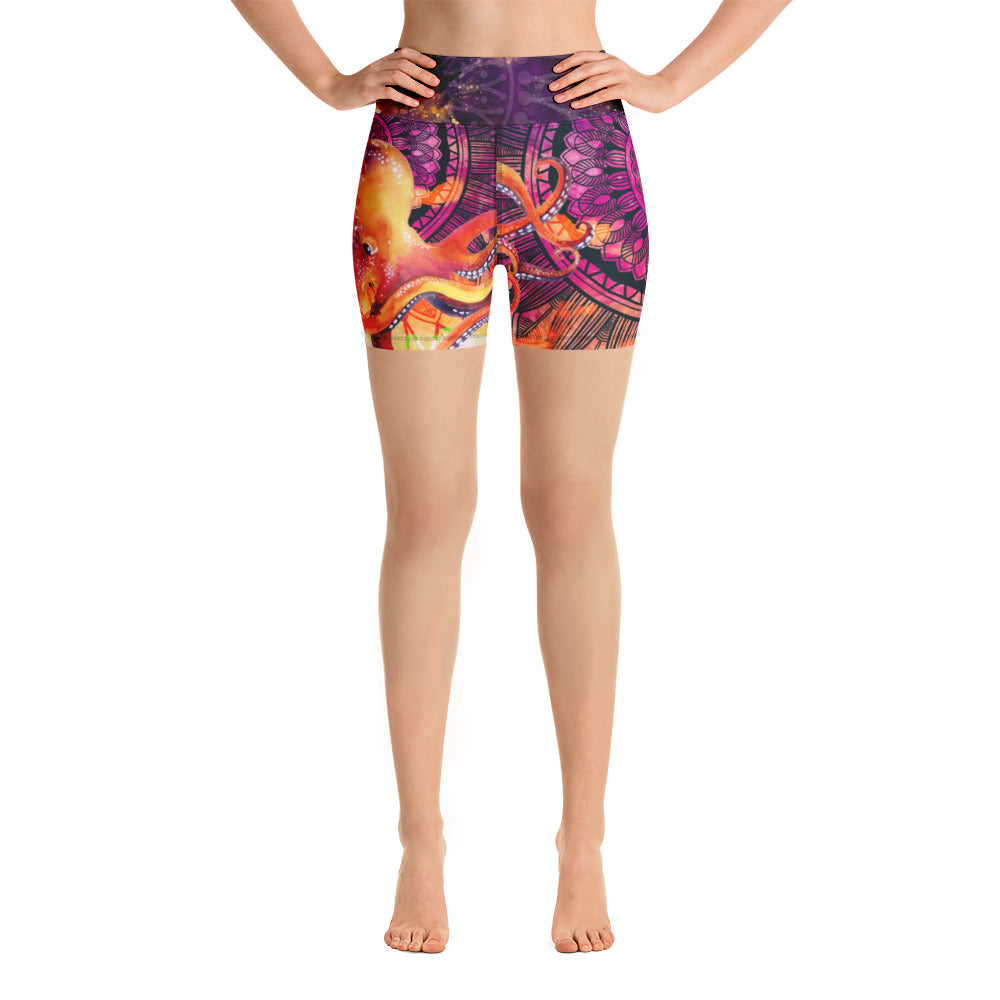 Octopus Mandala - Yoga Shorts