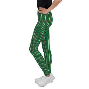 Green and Pink Dots - Youth Leggings