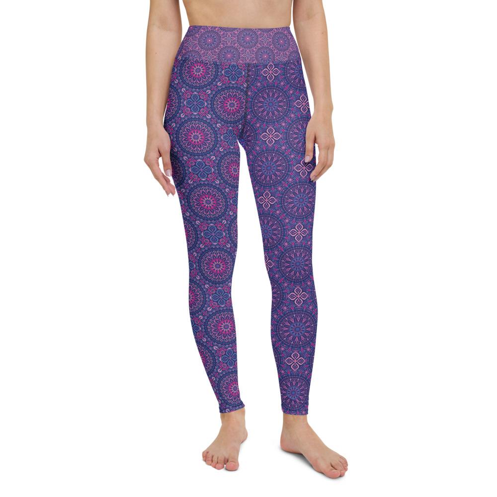 Purple Spirograph - Yoga Leggings