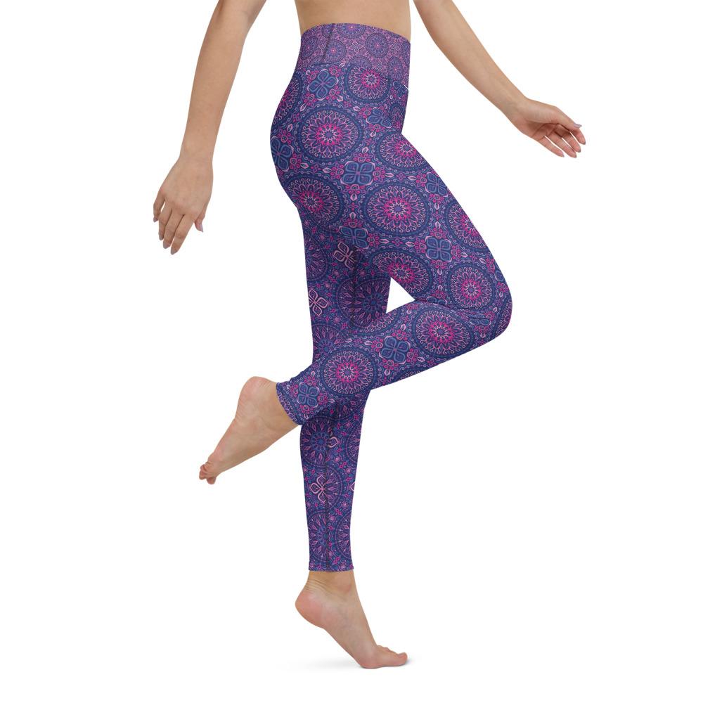 Purple Spirograph - Yoga Leggings