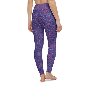 Purple Spirograph - Yoga Leggings