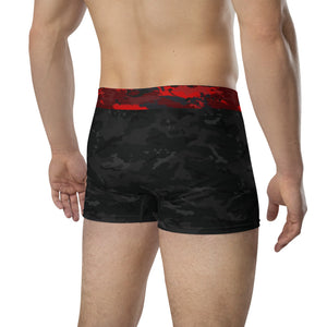 Black Camo with Red Waist - Crazy-Ass Undies - Men's Boxer Briefs