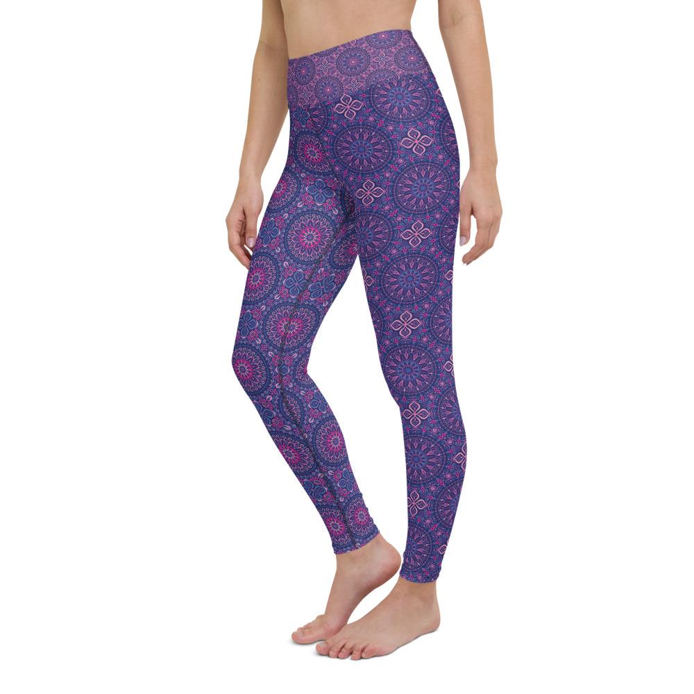 Purple Spirograph - Yoga Leggings