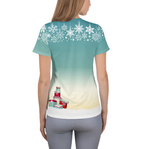Merry Christmas Gnome - Women's Athletic T-shirt