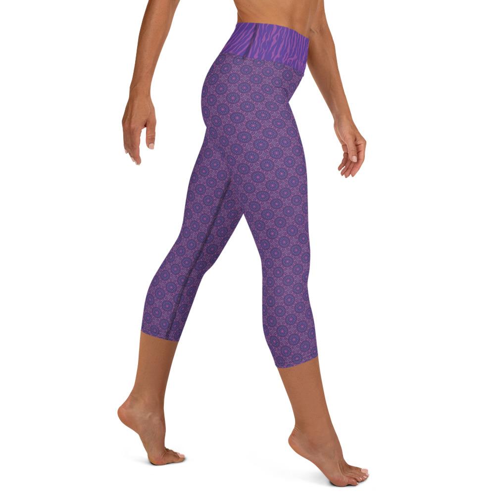 Crazy-Ass Leggings - Purple Zebra - Yoga Capri Leggings