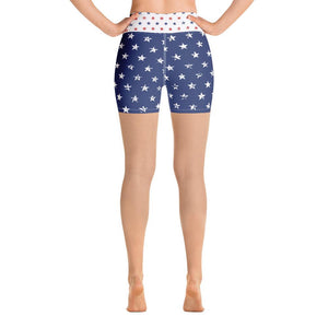Patriotic American Flag — Yoga Shorts