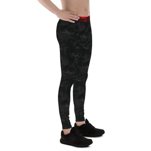 Black Camo with Red Waist - Crazy-Ass Leggings - Men's