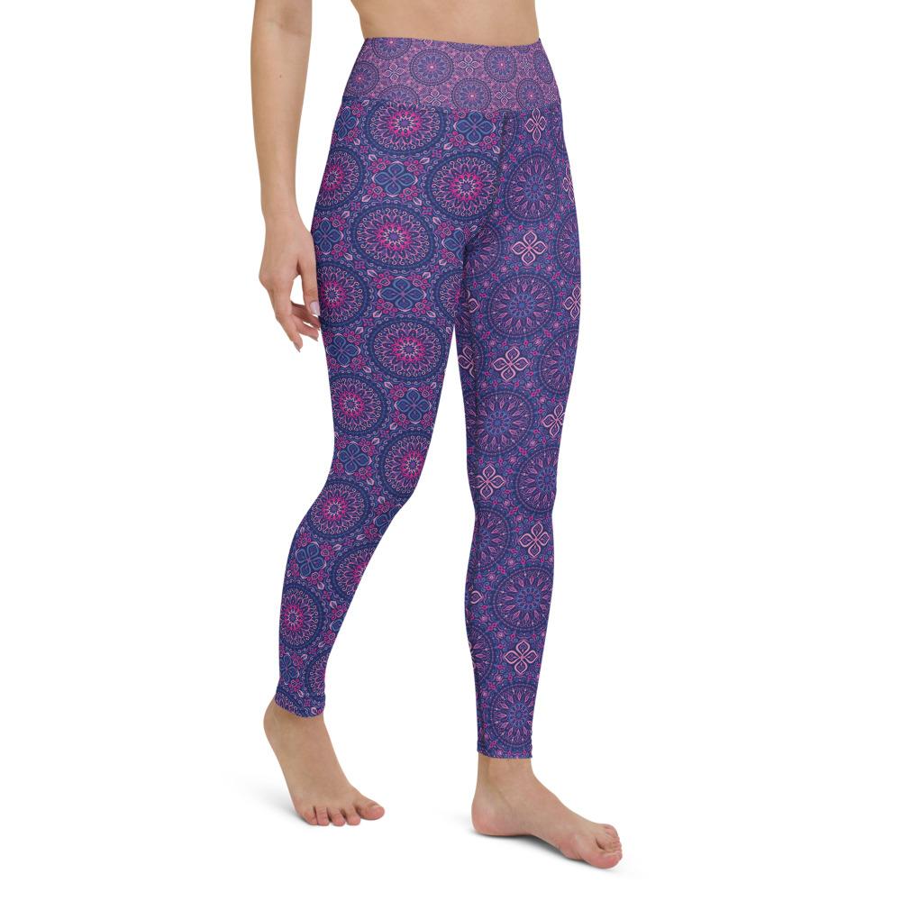 Purple Spirograph - Yoga Leggings