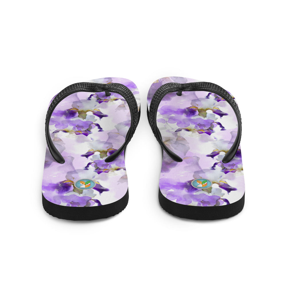 Watercolor Irises - Flip-Flops