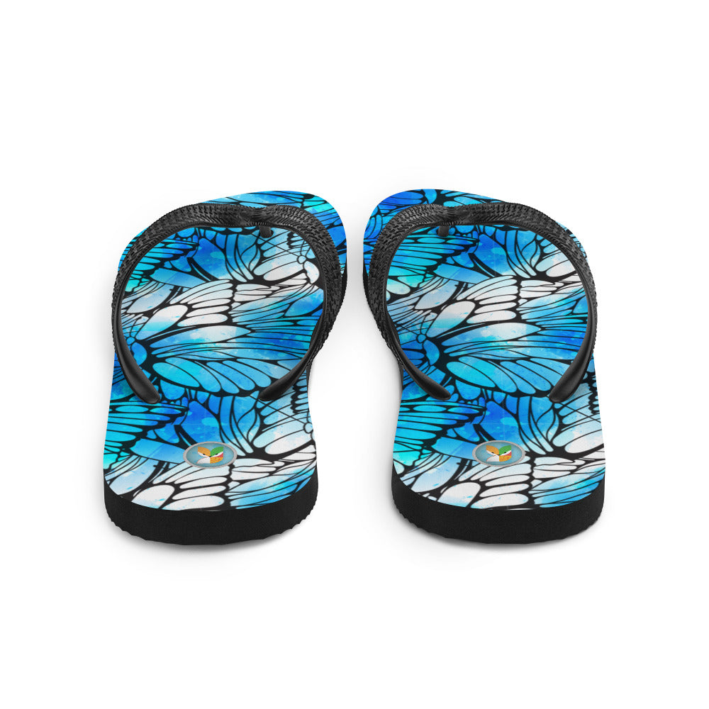 Blue Butterflies - Flip-Flops