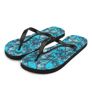 Turquoise Pattern - Flip-Flops