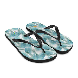 Blue and Green Watercolor Strokes - Flip-Flops