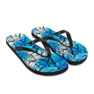 Blue Butterflies - Flip-Flops