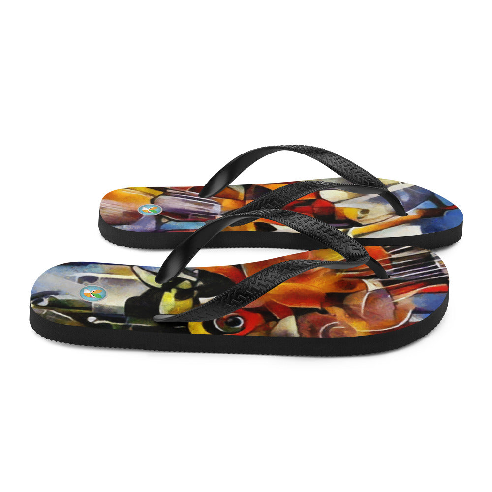Abstract Wine and Roses - Flip-Flops
