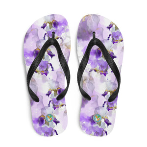 Watercolor Irises - Flip-Flops