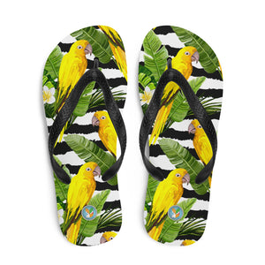 Yellow Parrots - Flip-Flops