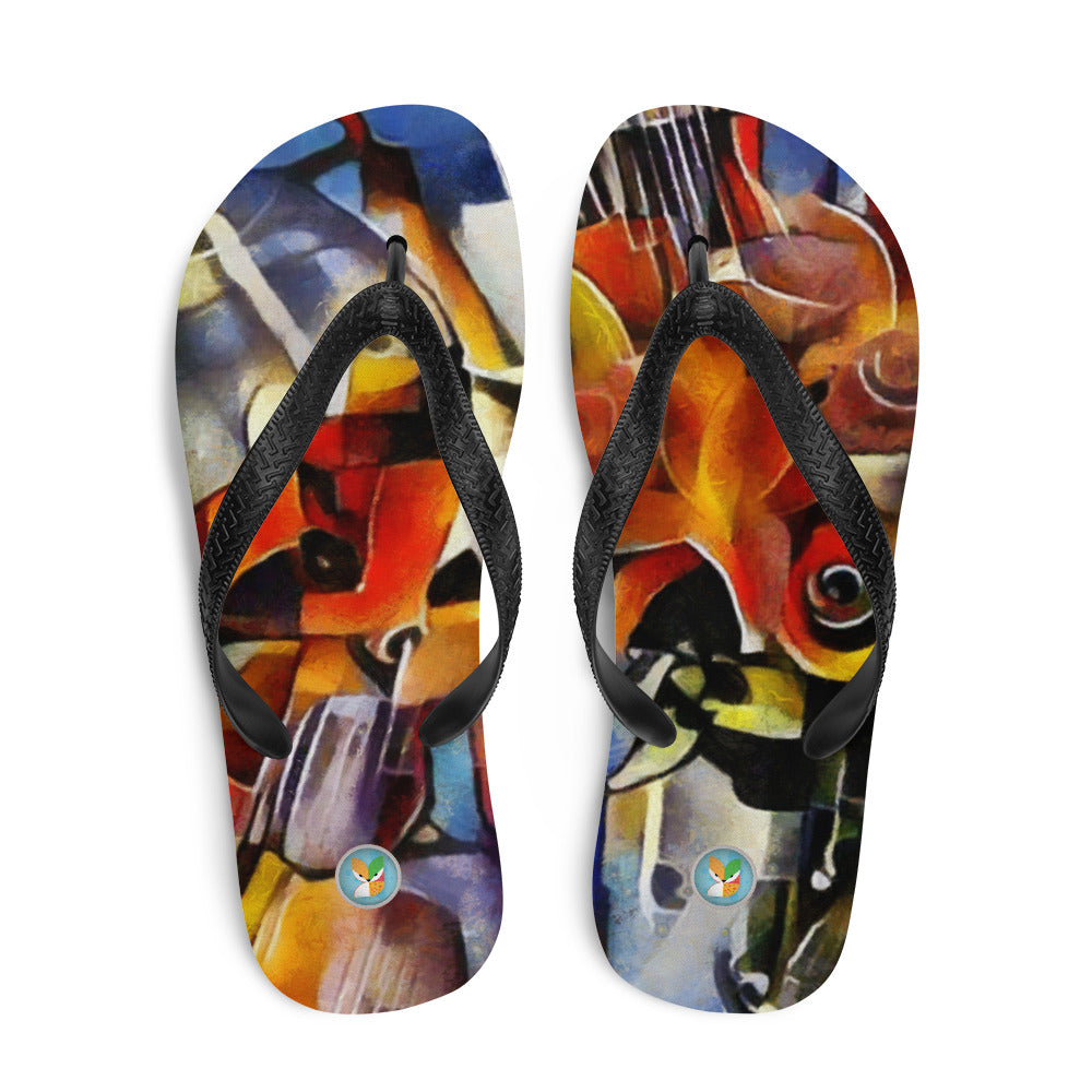 Abstract Wine and Roses - Flip-Flops