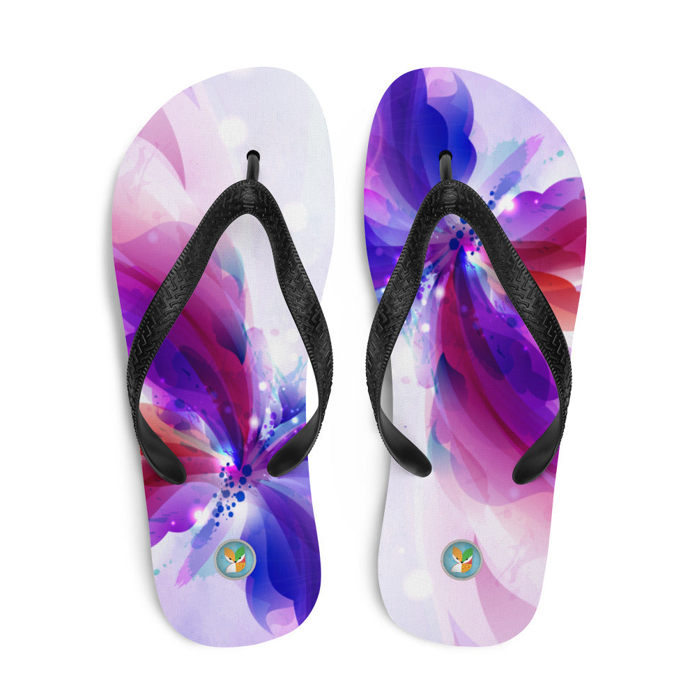 Purple Watercolor Butterflies - Flip-Flops